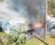 Generator fire destroys home